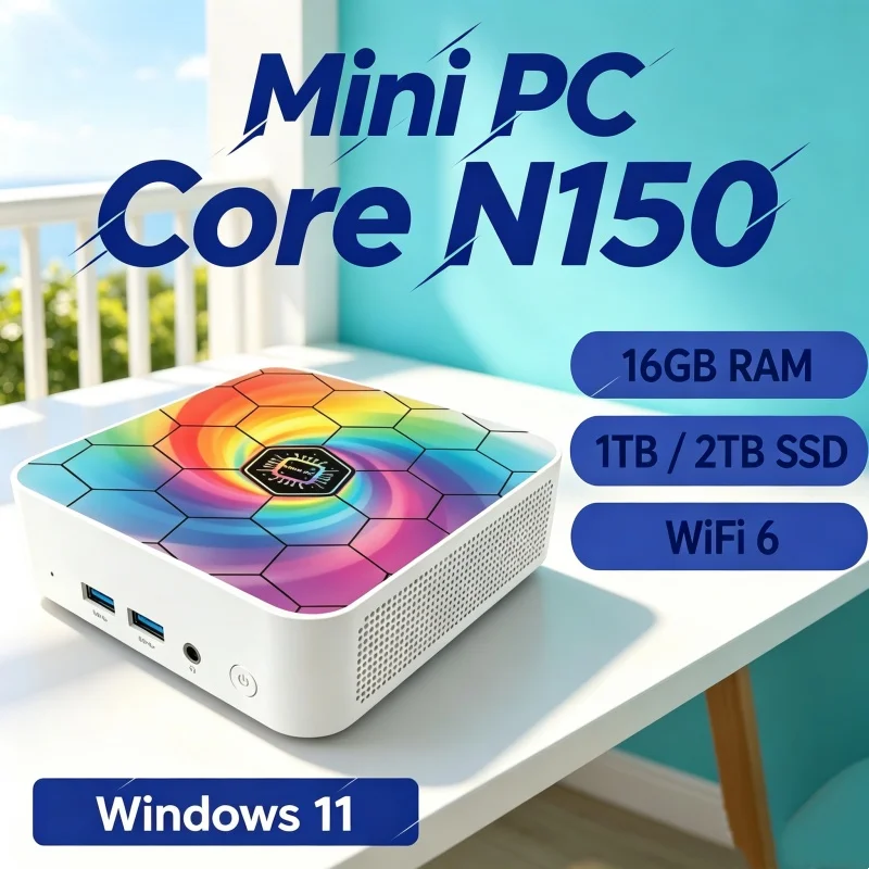 Pc Gaming Editing - ミニPC インテルN150 Windows 11 カラフルで洗練されたゲーミングPC 1TB