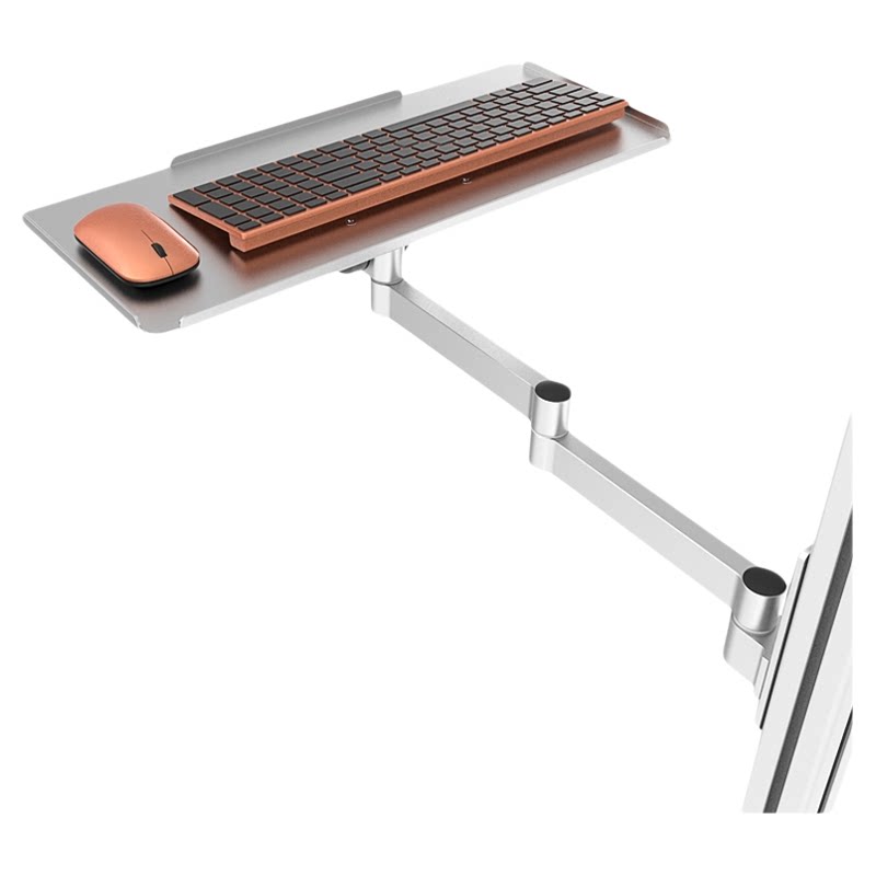 Mouse Bungee Holder - ワイヤレスキーボード＆マウススイベルトレイ拡張可能なアルミニウム製壁掛けアームモニタースイングブラケットオフィス吊り下げ式収納ラック