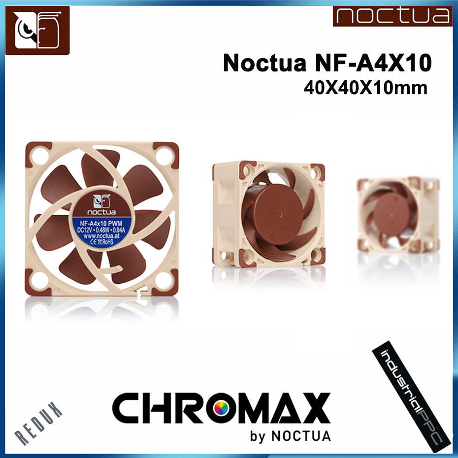 Pc Case Fan - Noctua-コンピュータケースファン,磁気安定ベアリング,サイレント冷却ファン,PWM, SSO, NF-A4x10, 40mm, 5V, 12V