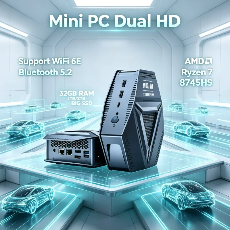 Pc Gaming Entry - 高級感あふれるコンパクトミニゲーミングマシン R7 8745HS WiFi6 Type-C HD