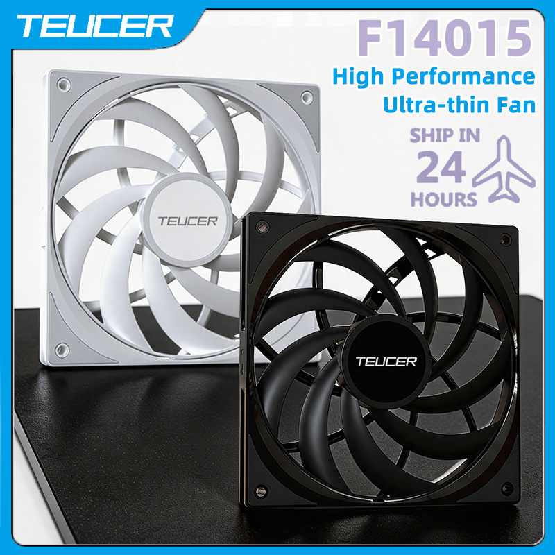 TEUCER F14015 SLIM 140mm PWMスリ - Pc Case Fan のレビューと価格