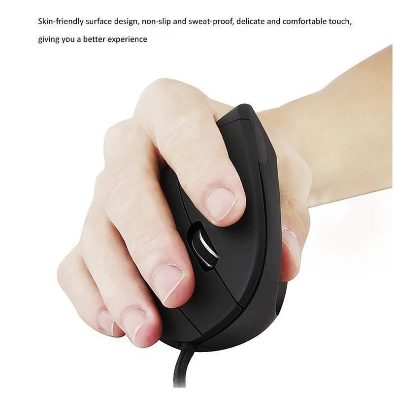 人間工学に基づいた垂直右利き用ゲーミングマウス有線 3200 - Mouse Bungee Holder のレビューと価格