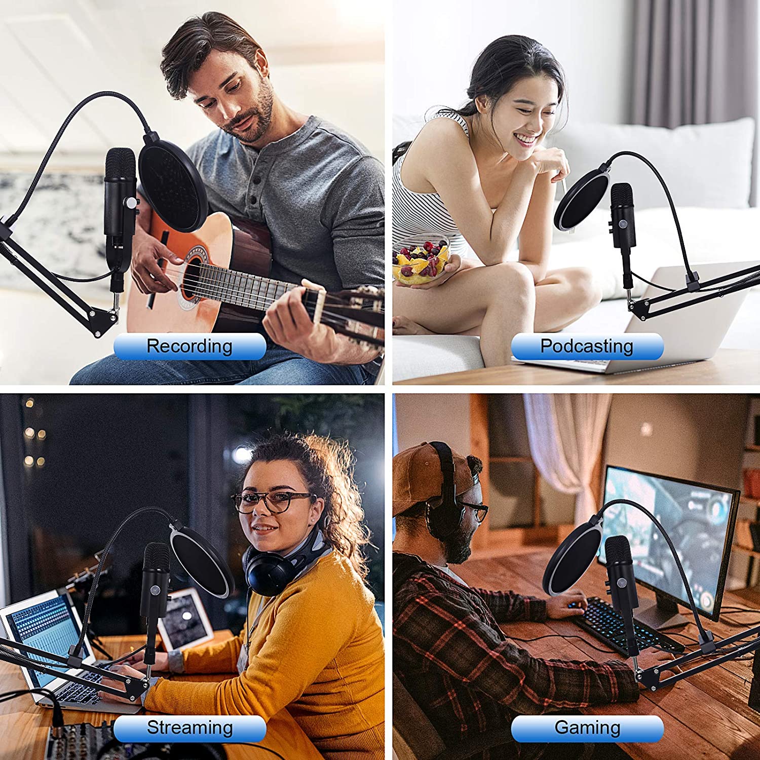 USB bm86コンデンサーマイク,PC,ゲーム,ポッドキャ - Pc Gaming Youtubers のレビューと価格