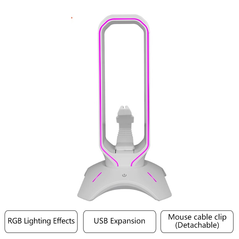 RGB ゲーミングヘッドフォンスタンド、マウスバンジーコード - Mouse Bungee Holder のレビューと価格