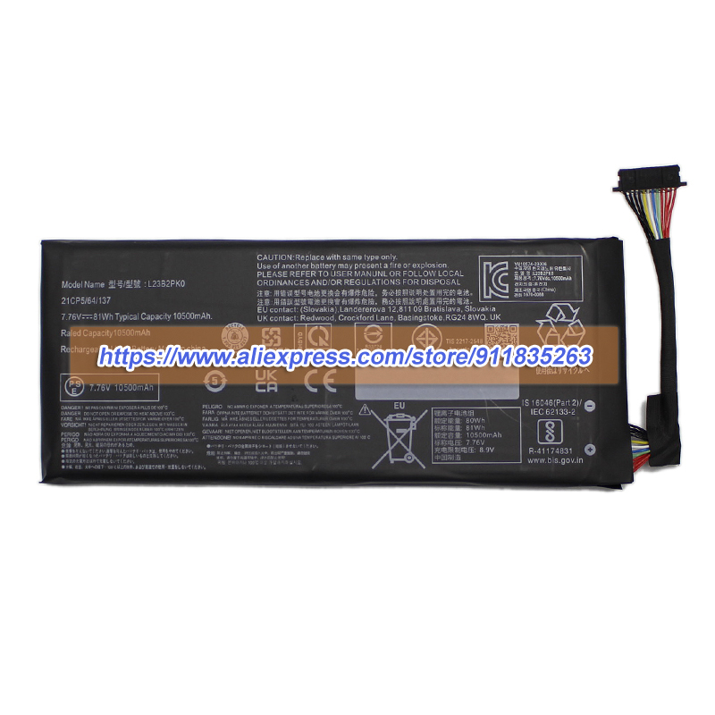 新しい L23B2PK0 バッテリー 7.76V 10500 - Pc Gaming Lenovo Legion のレビューと価格