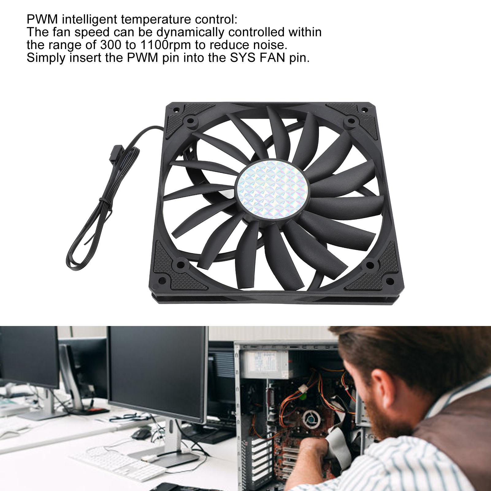 140mm 4ピン PWM ケースファン 超薄型 15mm  - Pc Case Fan のレビューと価格