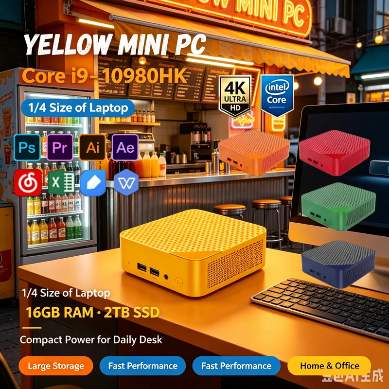 i9‑10980HK カラーミニPC、Win11、16GB  - Pc Gaming Editing のレビューと価格